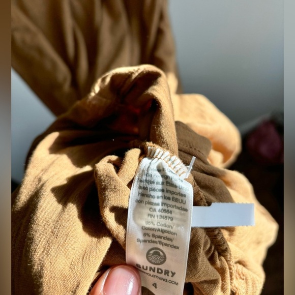 SUNDRY | BNWT Cotton ruched dress | size Large - Picture 6 of 6